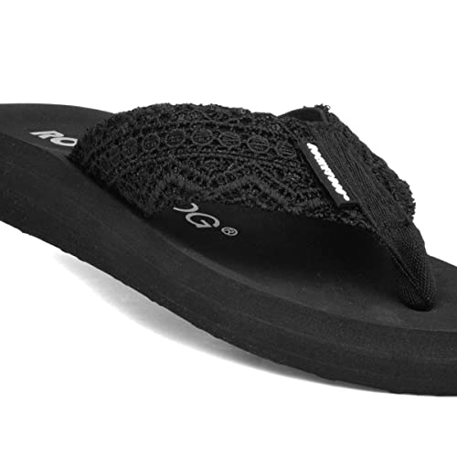 Rocket Dog Spotlight Lima Womens Black Flip Flop - Size 6 UK - Black