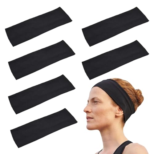 6 PCS Black Headband,Sport Headbands For Women’s Hair, Fashion HeadBands For doing Workout, Yoga, Makeup And Running