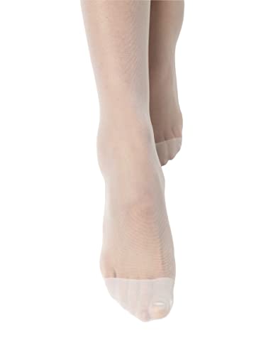EVERSWE 3 Pairs 20D Women's Sheer Tights with Reinforced Toes (Nude, M)
