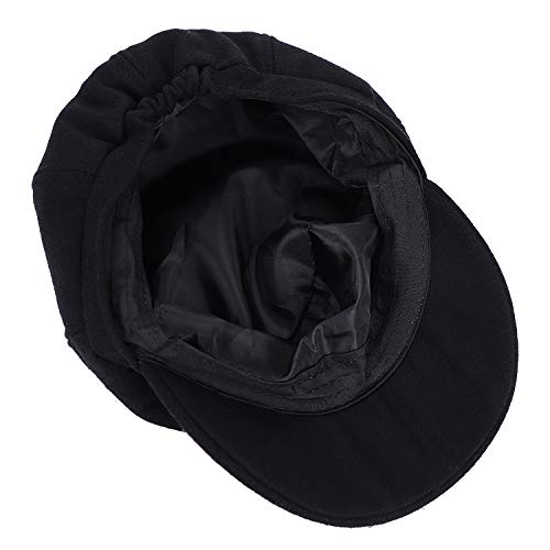 Women Girls Baker Boy Hat Wool French Style Wool Beret Hat 8-Panel Winter Warm Newsboy Peaked Beret Hat Chic Visor Beanie Winter Autumn Hat Stretchable Flat Cap in Solid Colour Elegant Bowler Hat