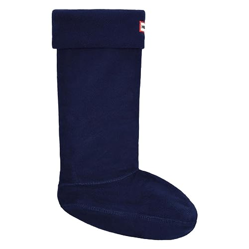 HUNTER Womens Tall Fleece Welly Socks Apparel Blue Large