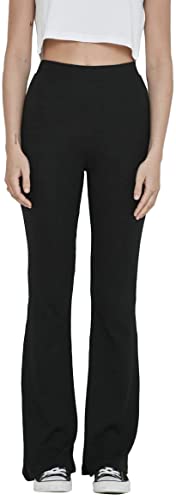 Noisy May Womens High Waist Jersey Flared Bootleg Trousers Black 12 (M)