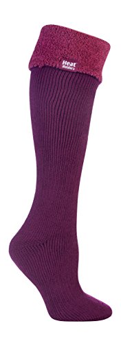 HEAT HOLDERS - Ladies Winter Thermal Boot Socks in 4 colours 4-8 UK 37-42 eur (4-8 UK, Deep Fuchsia)