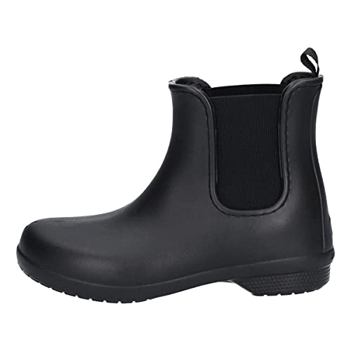 Crocs Women's Freesail Chelsea Wellington Boots, Black, 8 UK