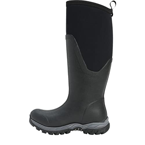 Muck Boots Women's Arctic Sport II Tall Fleece Lined Waterproof Pull on Boot, Black, 6