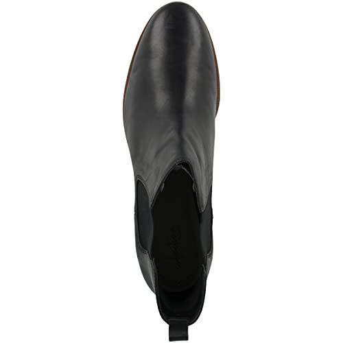 Clarks Women's Taylor Shine Chelsea Boots, Black Black Leather, 8 UK