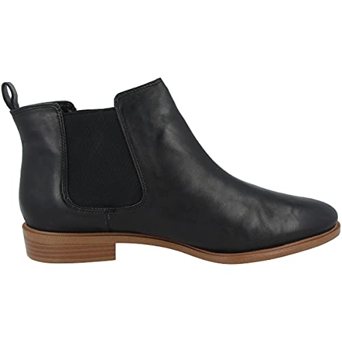 Clarks Women's Taylor Shine Chelsea Boots, Black Black Leather, 8 UK