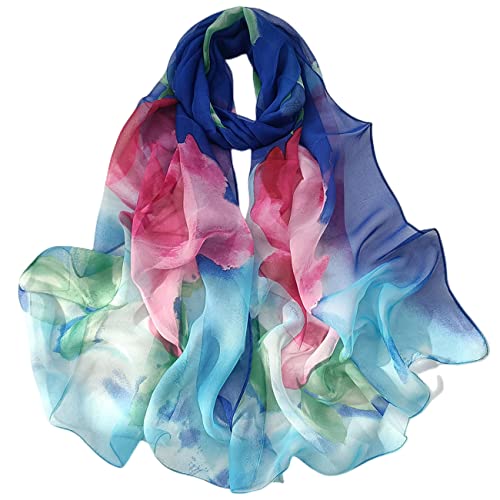 FAIRYGATE Ladies Scarves Scarfs for Women Fashion Elegant Print Floral Long Soft Neck Scarf Lightweight Large Shawls Wraps Gifts A4617