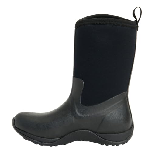 Muck Boots Women's Arctic Weekend Fleece Lined Waterproof Pull on Boot, Black, 7