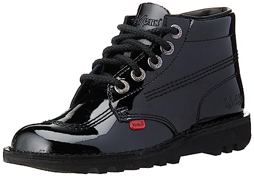 Kickers Women's Classic Kick Hi Ankle Boots, Black Black Patent, 7 UK
