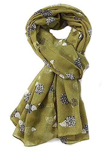 LilyRosa® Hedgehog Scarf Grey Mustard Olive Turquoise Soft Ladies Wrap