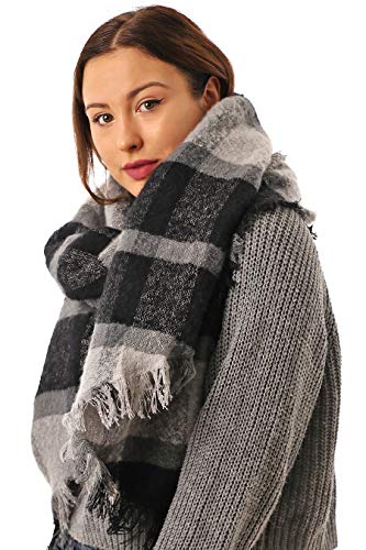 Style Slice Tartan Scarf Thick Warm Blanket Ladies Scarves, Plaid Tartan Long Large Oversized Warm Soft Shawl & Wrap Women Xmas Gifts