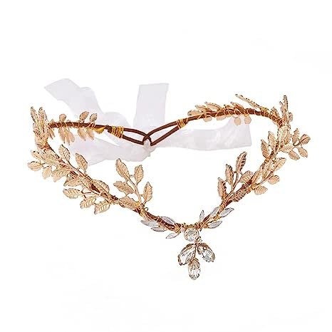 Vintage Gold Leaf Headband for Women