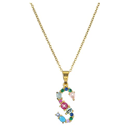 Sterling Silver Initial Necklace for Women & Girls