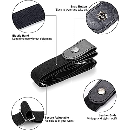 Elastic No Buckle Vintage Belt - Adjustable & Comfy