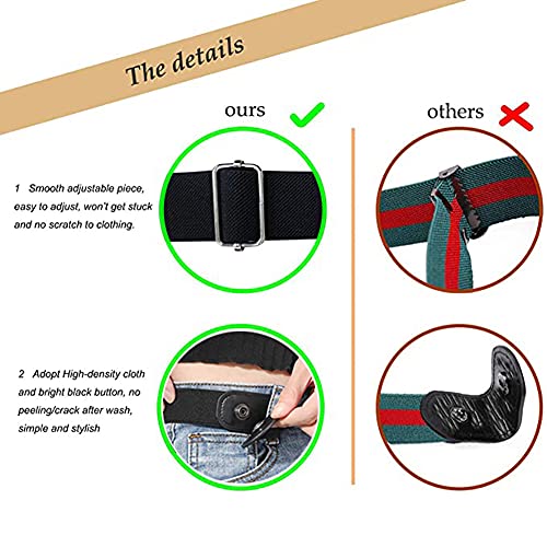 Elastic No Buckle Vintage Belt - Adjustable & Comfy