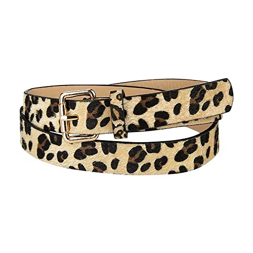 Leopard Print Faux Leather Waist Belt for Jeans
