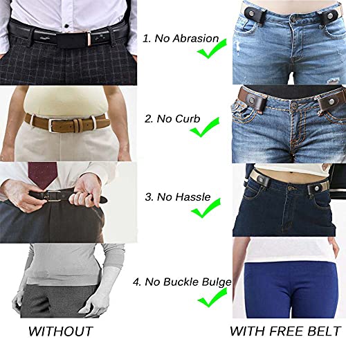 Elastic No Buckle Vintage Belt - Adjustable & Comfy