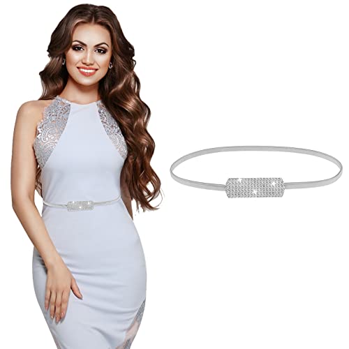 Cobee Women's Rhinestone Metal Waist Belt: Gold/Silver