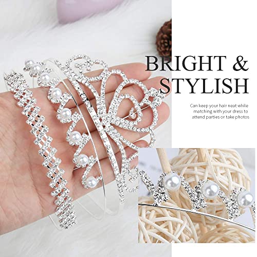 Crystal Headband Set - Rhinestone Hair Jewelry Wedding Tiaras
