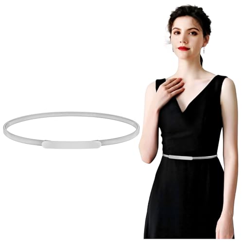 Retro Silver Elastic Waist Belt for Women