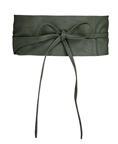 Vintage Khaki Obi Belt for Women