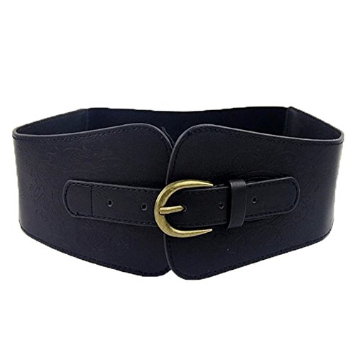 Retro Wide Elastic Flower Print Corset Belt for Women