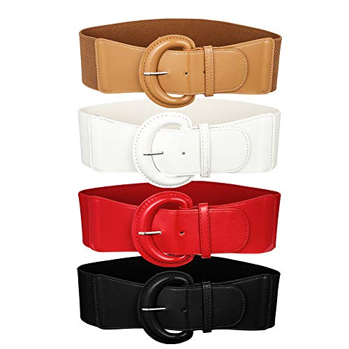 Women's Stretchy Retro Waist Belts in 4 Colors