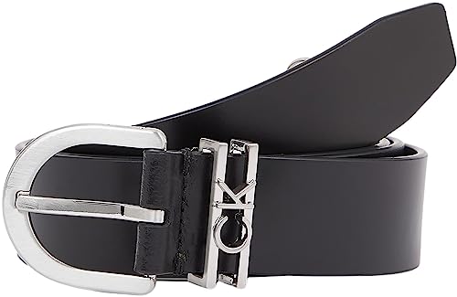 Calvin Klein Women Black Leather Loop Belt, 80