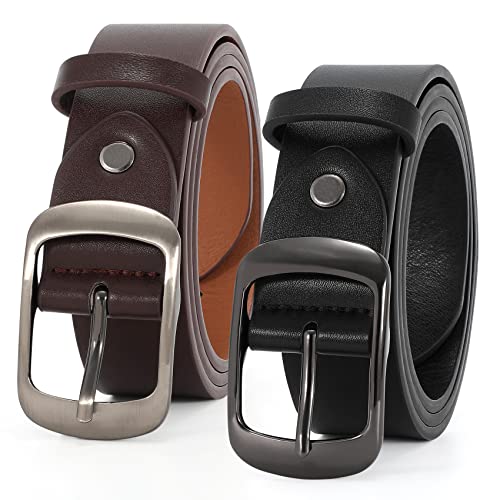 Women's Vintage Leather Waist Belt - 2 Pack