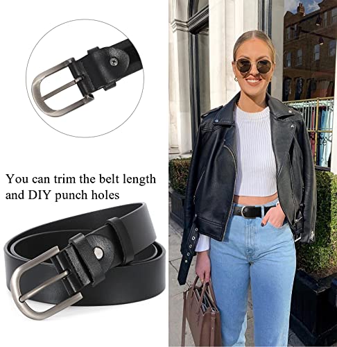 Vintage Women's Leather Pin Buckle Belt