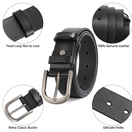 Vintage Women's Leather Pin Buckle Belt