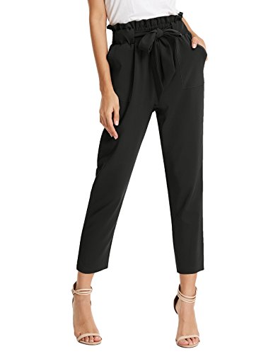 High waist black cropped pants - Vintage style