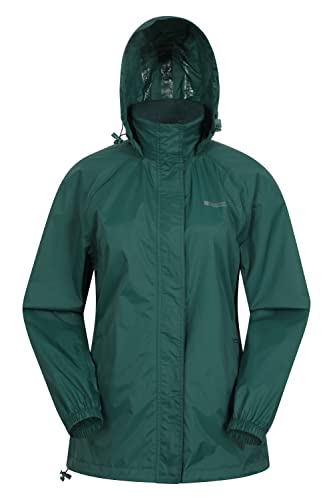 Vintage Retro Womens Waterproof Jacket - Dark Green 10