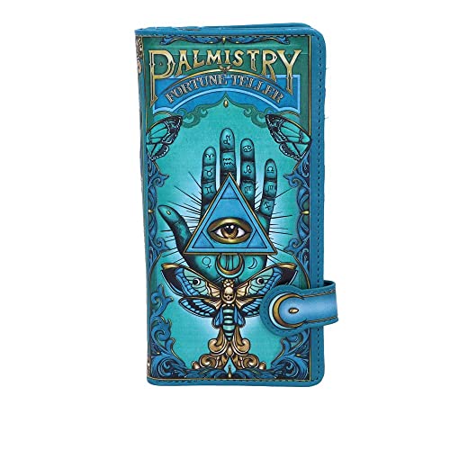 Palmistry Embossed Purse in Vintage Blue
