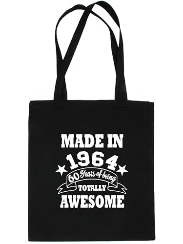 1964 60th Birthday Black Shopping Tote Bag