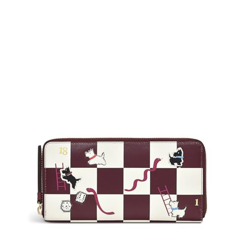 Neutral Smooth Leather Snakes and Radders Zip Purse