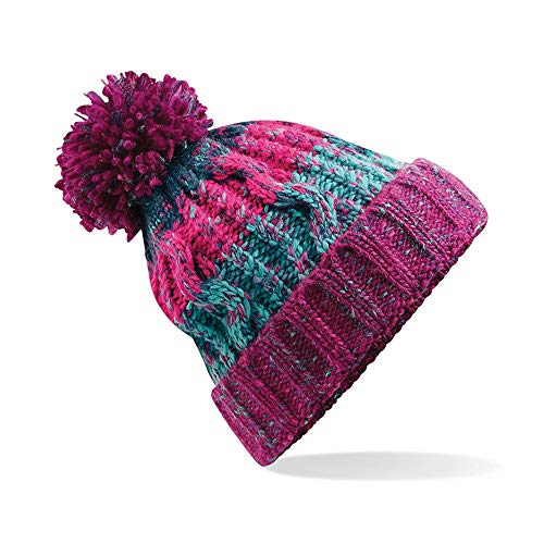 Winter Berries Knitted Pom Bobble Hat for Men and Women