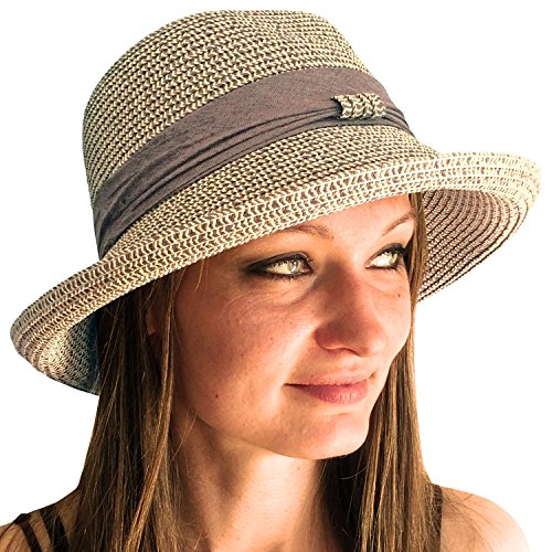 Vintage Brown/Beige Trilby Bowler Hat for Women