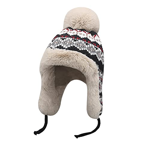 Winter Knit Beanie Hat with Ear Flaps