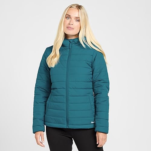 Peter Storm Women's Blisco II Insulated Jacket with Hood and 2 Pockets, Water Repellent and Lightweight Women's Jacket (14, Teal)