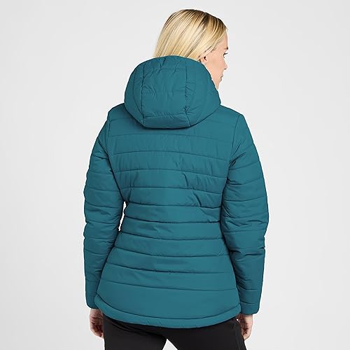 Peter Storm Women's Blisco II Insulated Jacket with Hood and 2 Pockets, Water Repellent and Lightweight Women's Jacket (14, Teal)