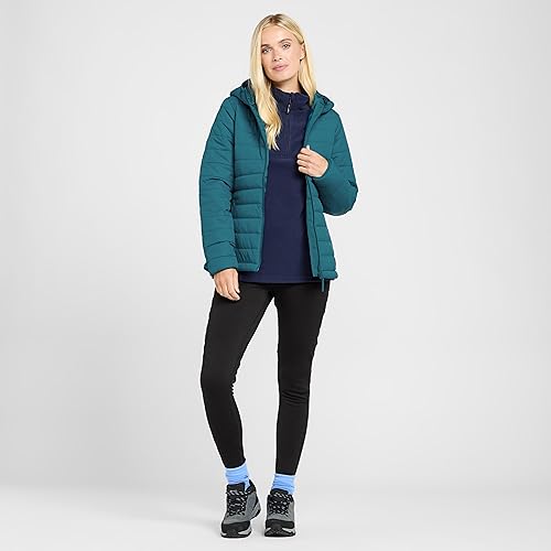 Peter Storm Women's Blisco II Insulated Jacket with Hood and 2 Pockets, Water Repellent and Lightweight Women's Jacket (14, Teal)