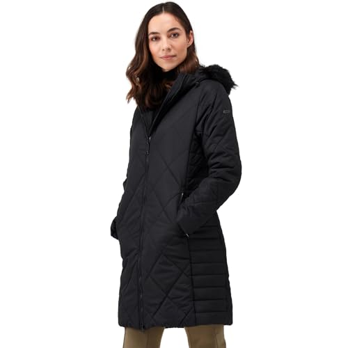Regatta Womens Fritha II Insulated Parka Jacket - Black - 14