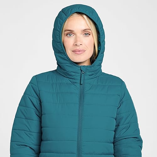 Peter Storm Women's Blisco II Insulated Jacket with Hood and 2 Pockets, Water Repellent and Lightweight Women's Jacket (14, Teal)