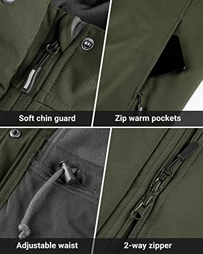 Vintage Olive Green Ladies Softshell Jacket