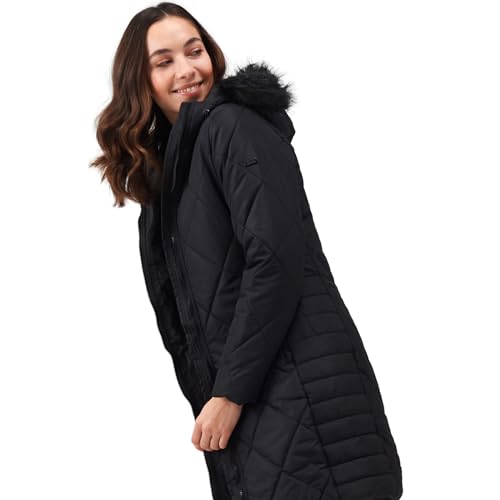 Regatta Womens Fritha II Insulated Parka Jacket - Black - 14