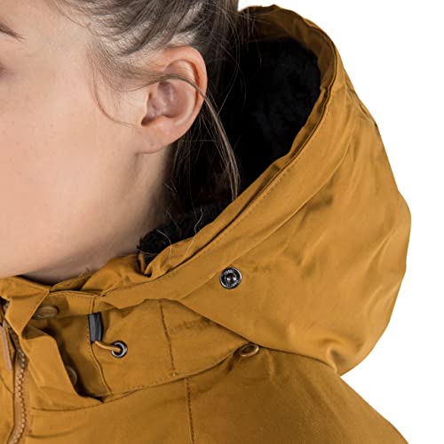 Trespass Celebrity, Golden Brown, XL, Warm Waterproof Jacket with Removable Hood for Ladies, Brown, X-Large
