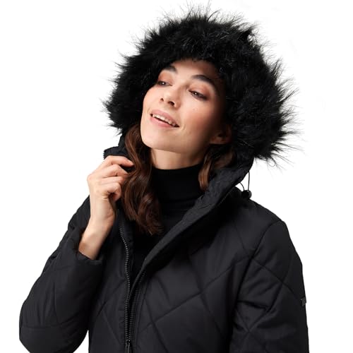 Regatta Womens Fritha II Insulated Parka Jacket - Black - 14