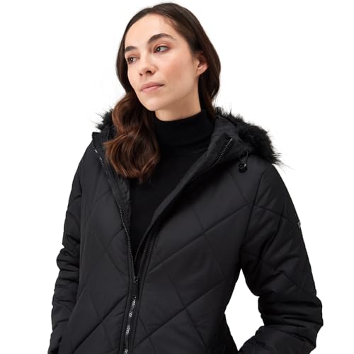 Regatta Womens Fritha II Insulated Parka Jacket - Black - 14